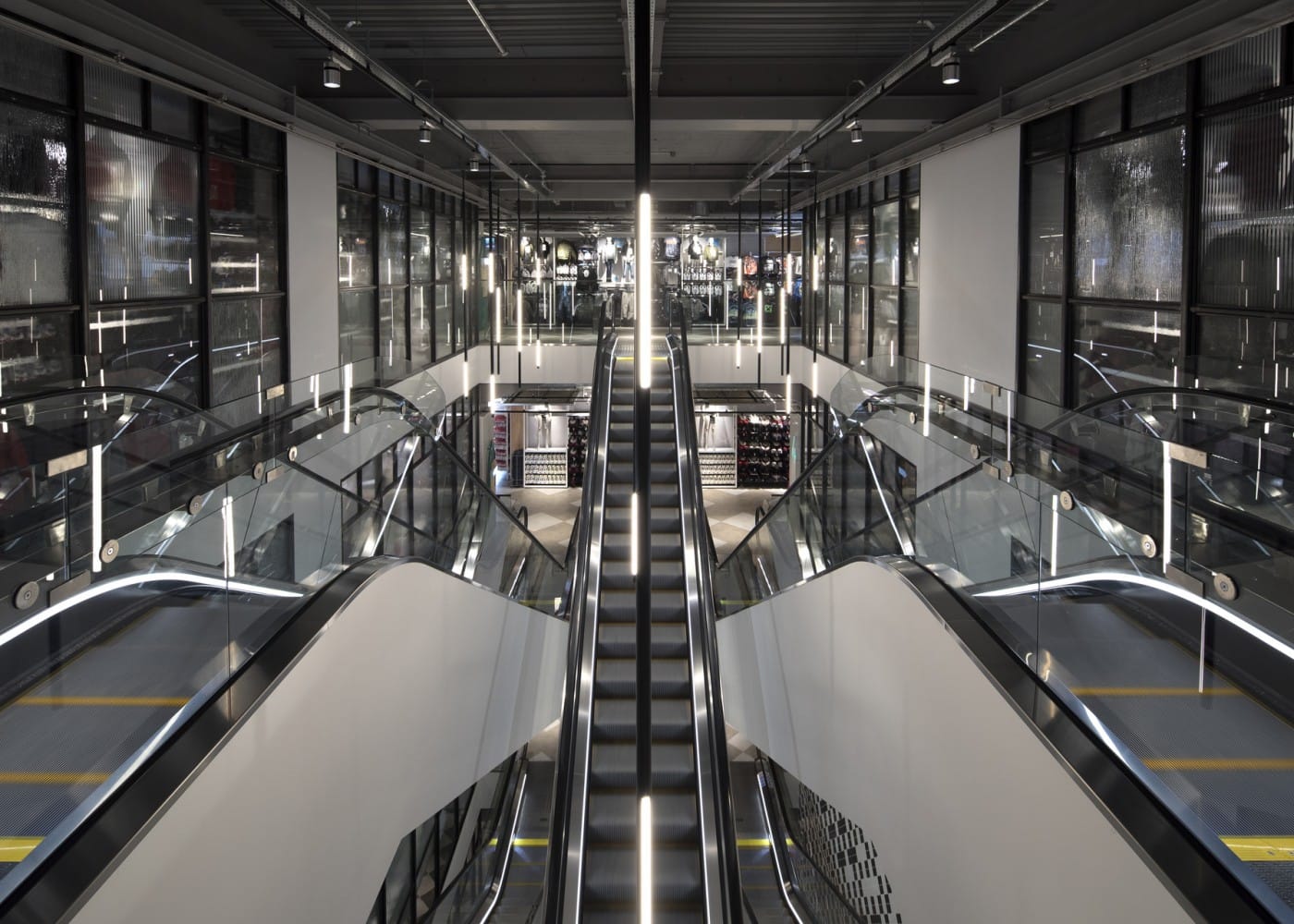 retail lighting design: Primark Amsterdam escalators