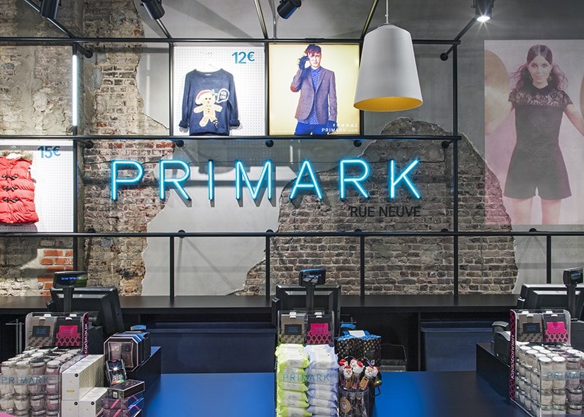 retail lighting design: Brussels Primark checkout