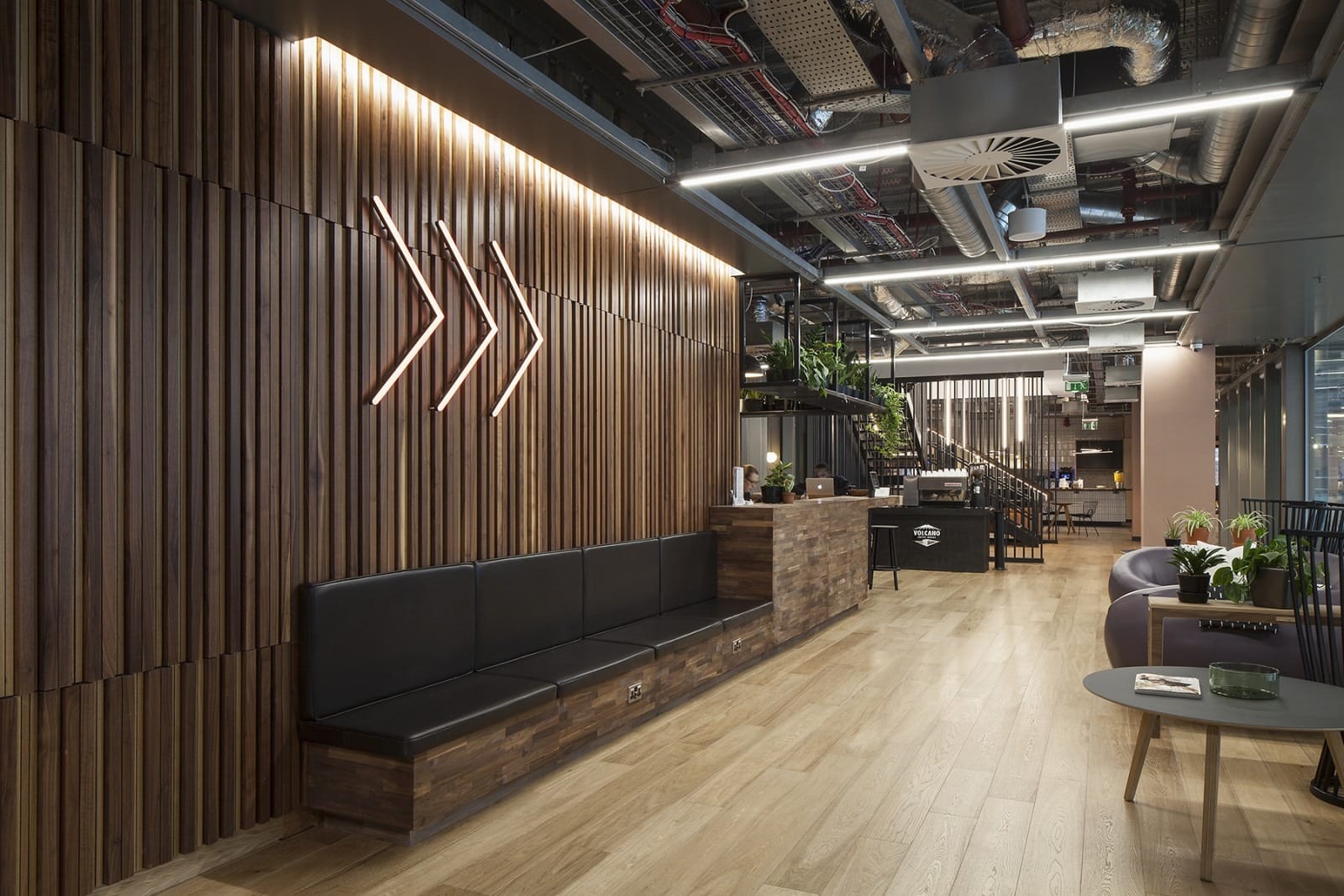 Commercial lighting design: One Spinningfields interior